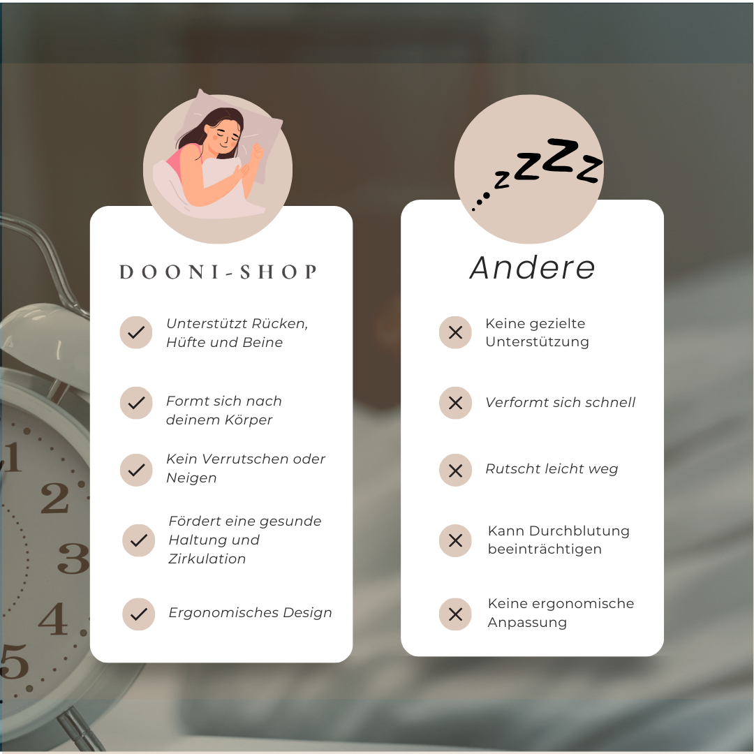 Schmerzfrei Aufwachen – Leg Pillow für gesunde Erholung